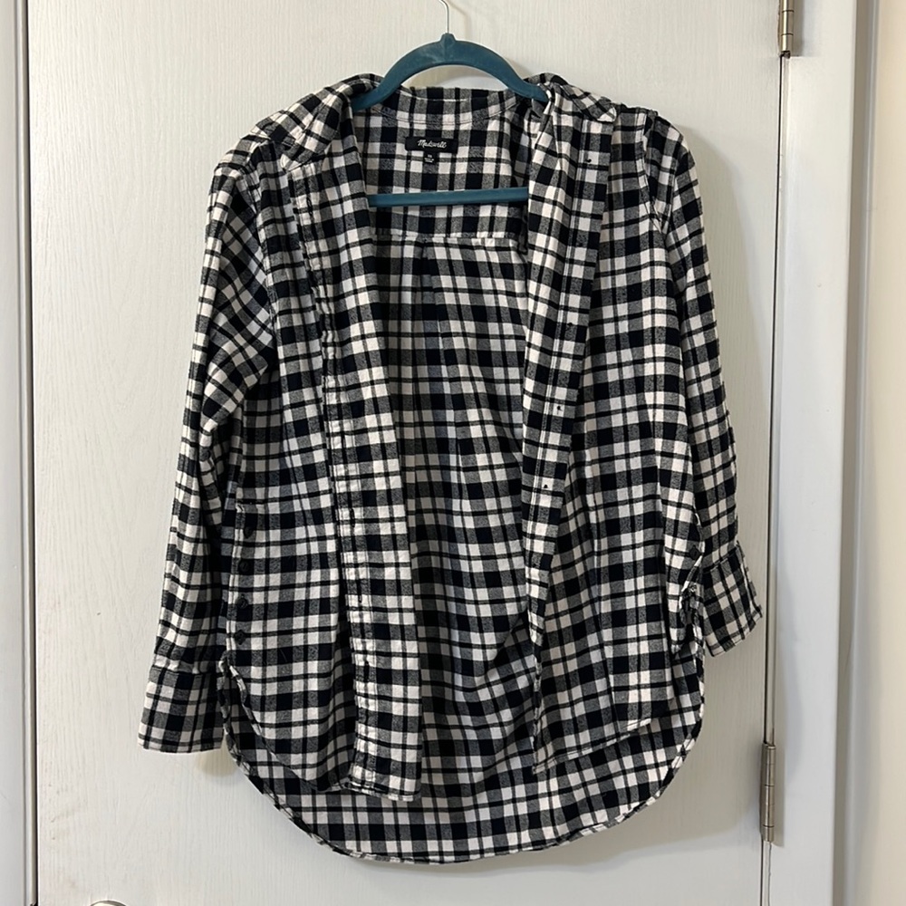 Madewell black and white flannel